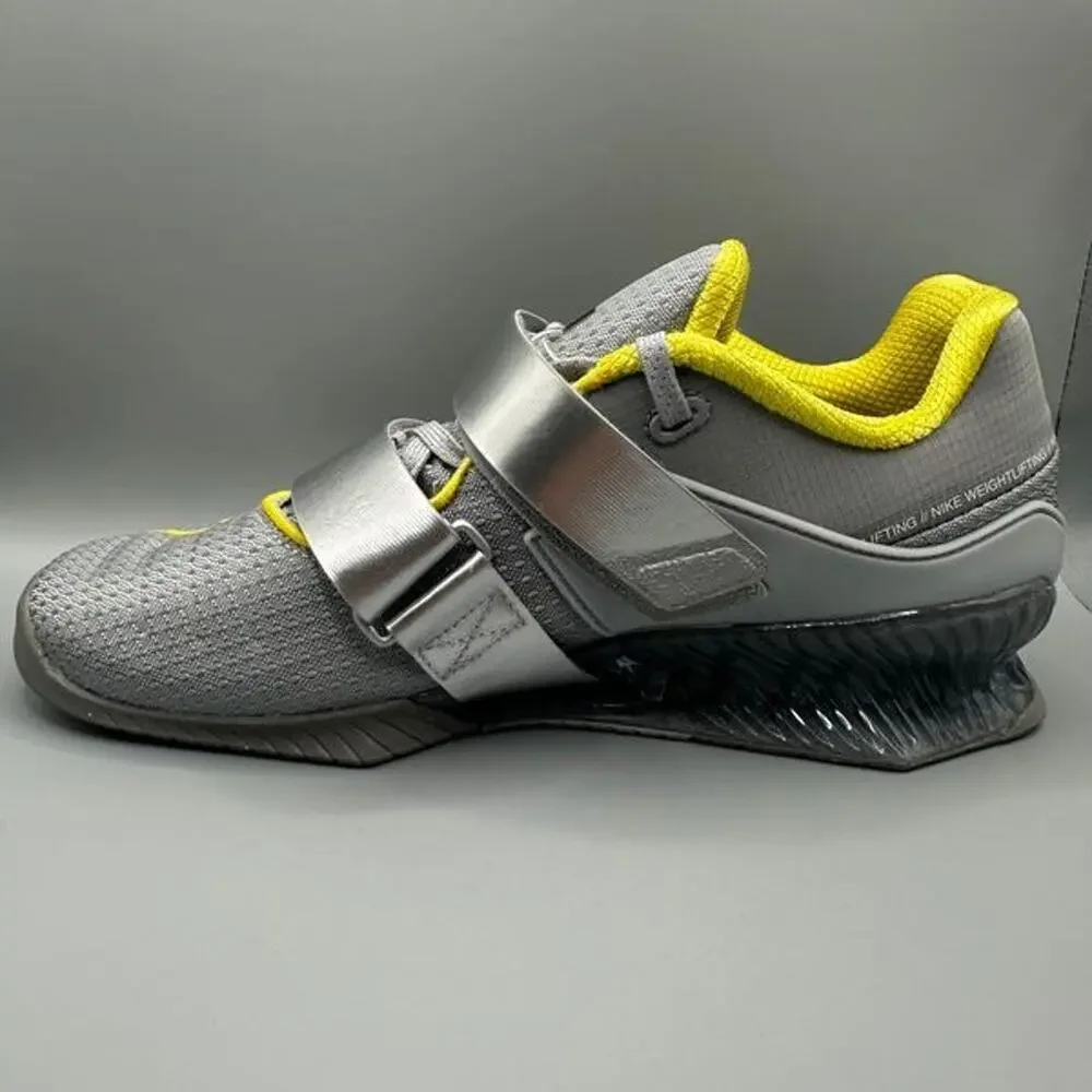 Nike Romaleos 4 Weightlifting Shoes Men Size 8 Gray Yellow CD3463-002 NEW